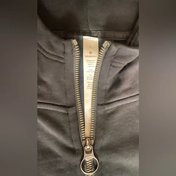 Lululemon X Peloton All Yours Full Zip Hoodie Sweatshirt Women’s Size 6 Black - Picture 6 of 7